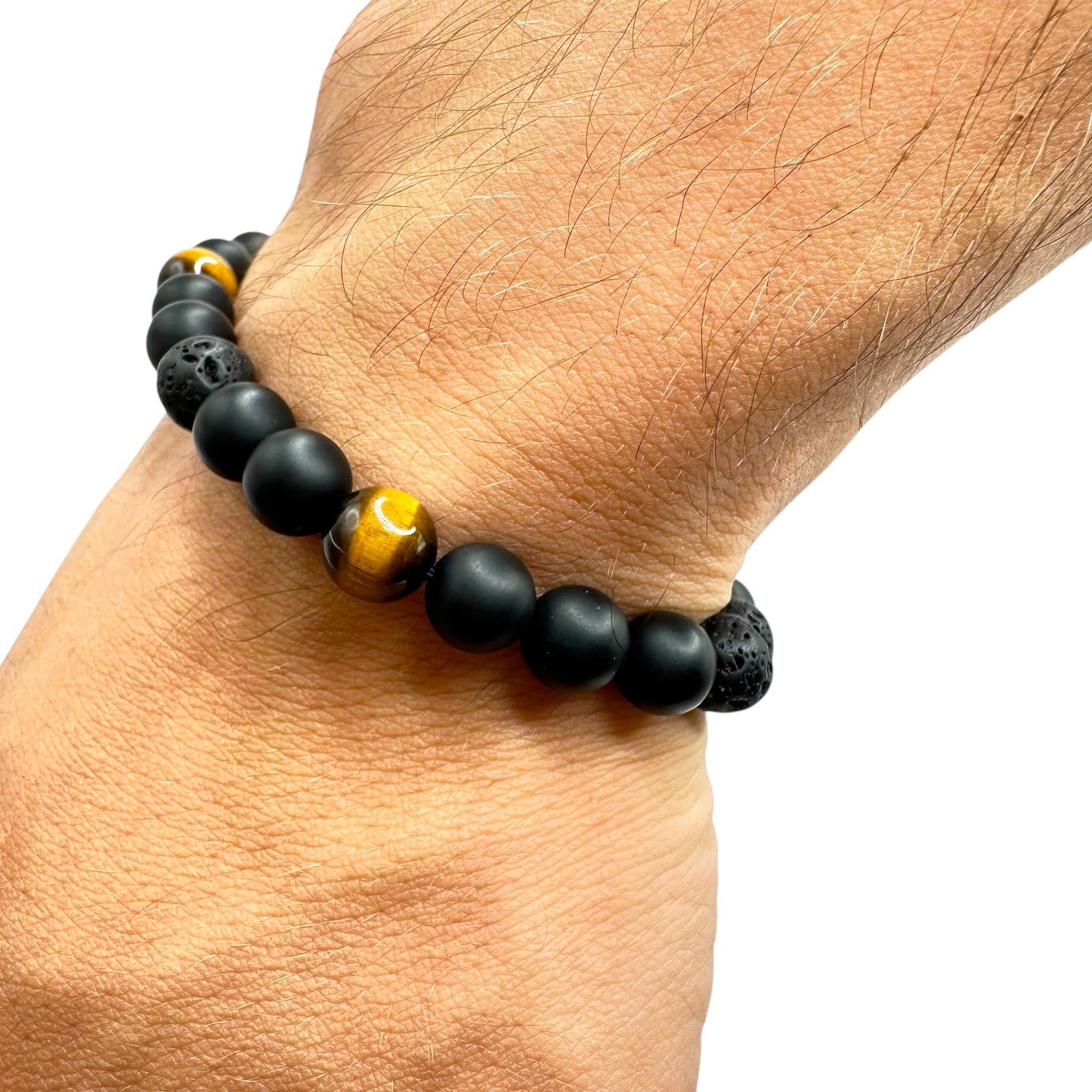 Brățară mărgele negre mate Terra Core