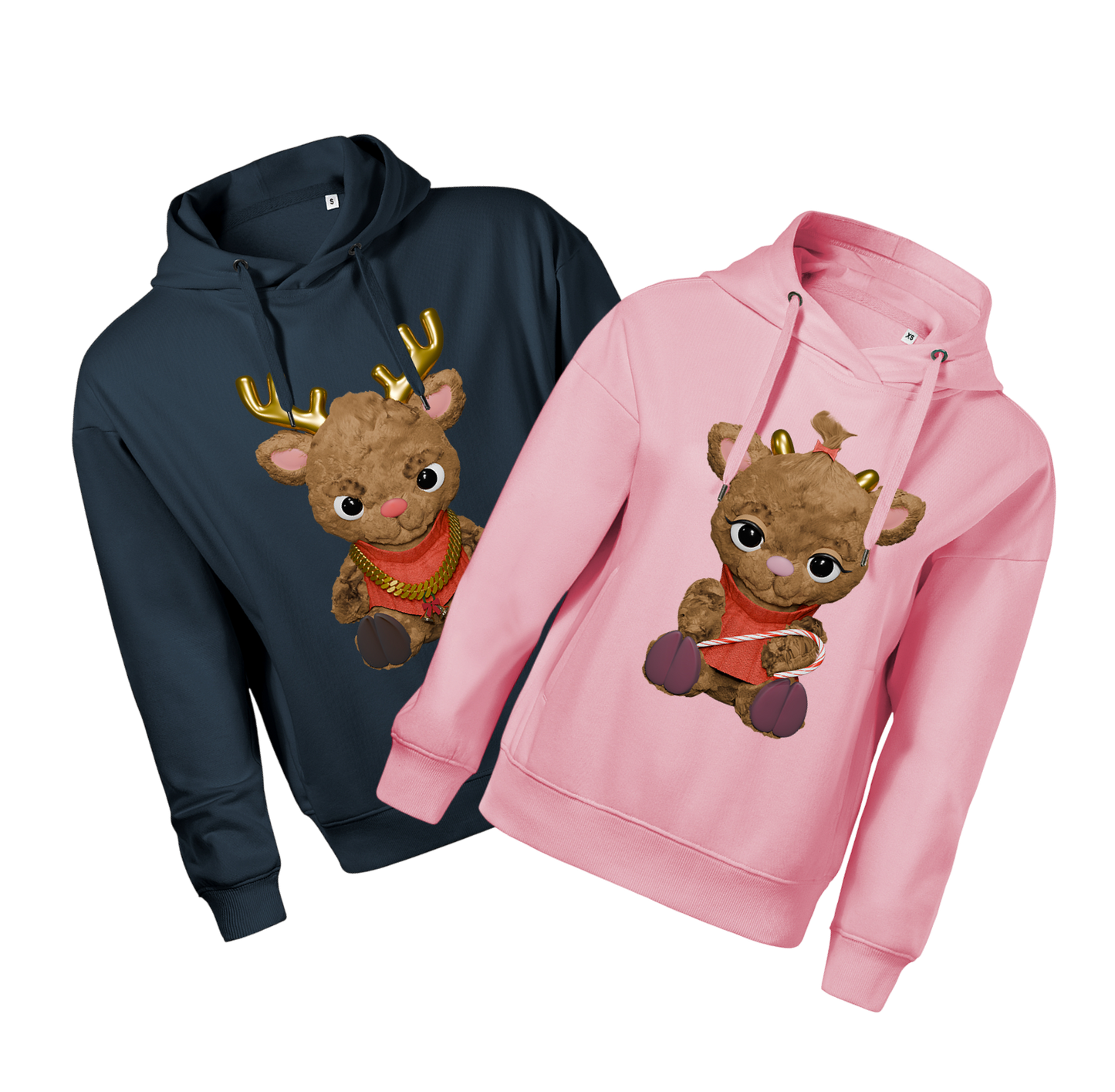 Hanorace Cuplu de Craciun cu Reni