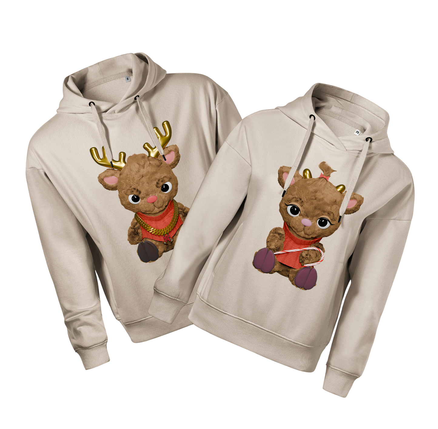 Hanorace Cuplu de Craciun cu Reni