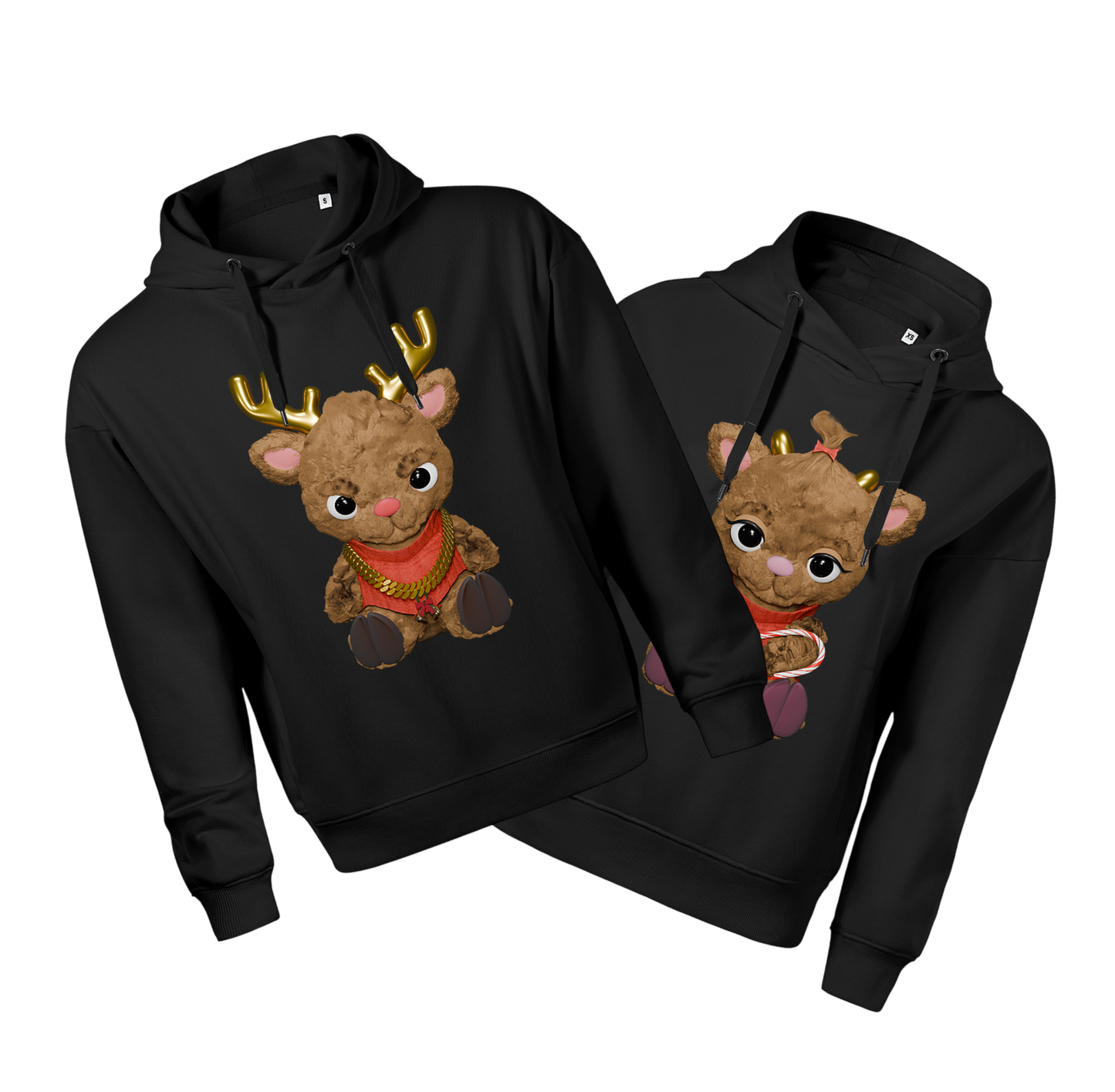 Hanorace Cuplu de Craciun cu Reni