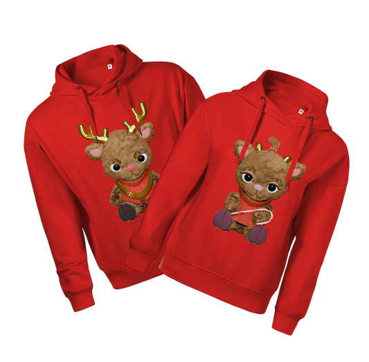 Hanorace Cuplu de Craciun cu Reni